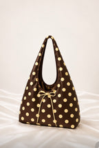 Yellow polka dot hobo bag