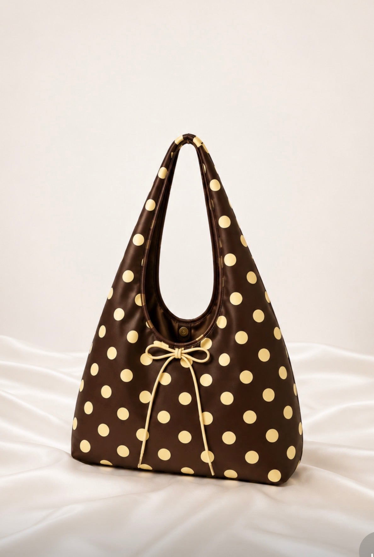 Yellow polka dot hobo bag