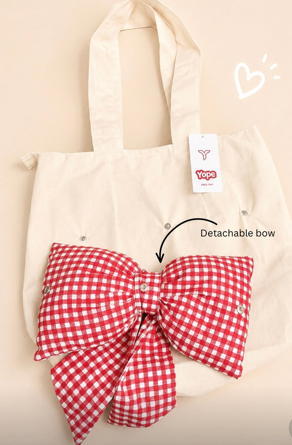 Red middle bow bag