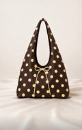 Yellow polka dot hobo bag