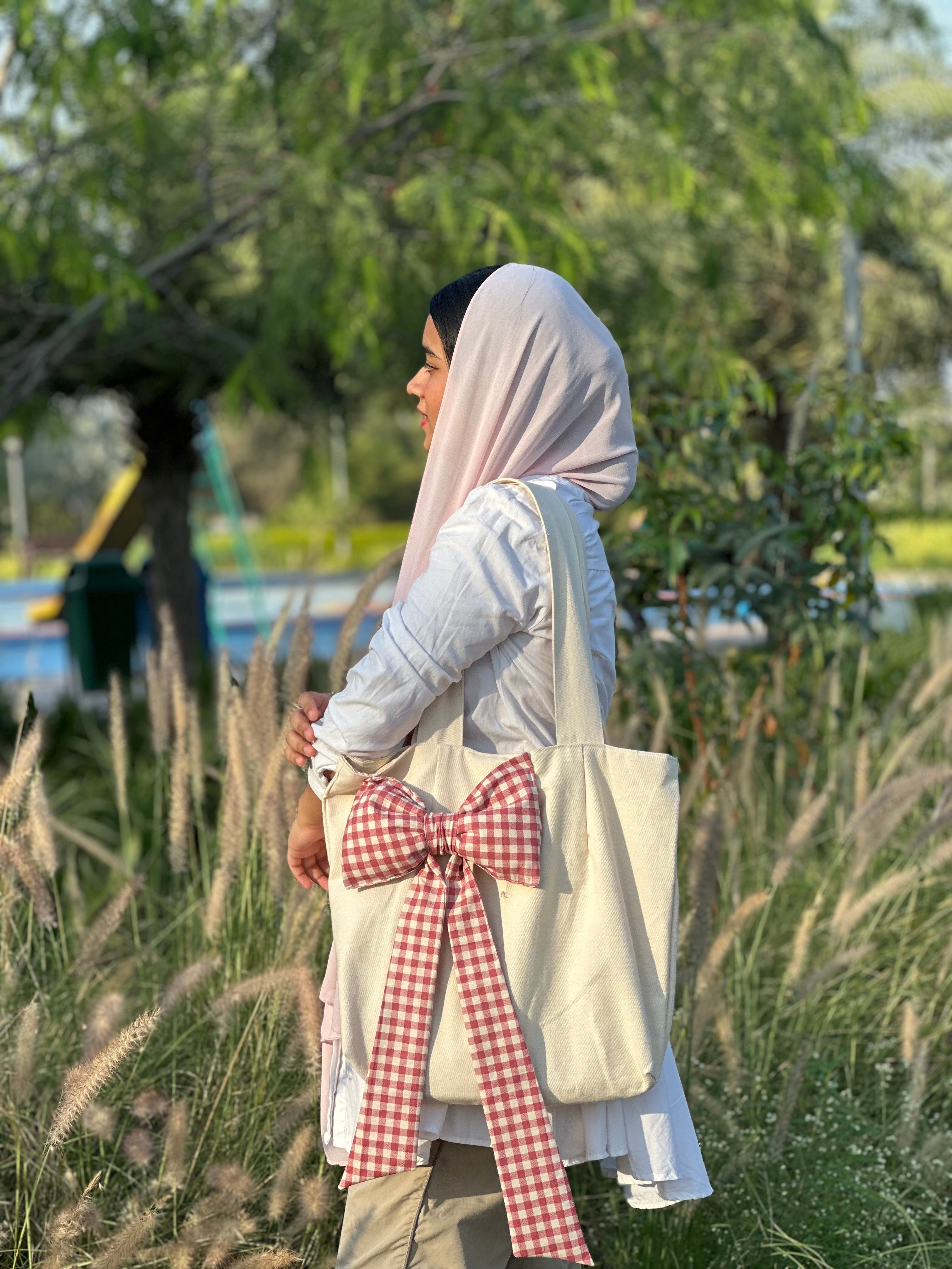 Pink Side bow bag